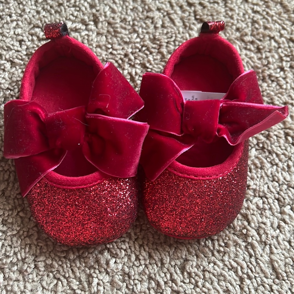 Infant Red Sparkle Shoes